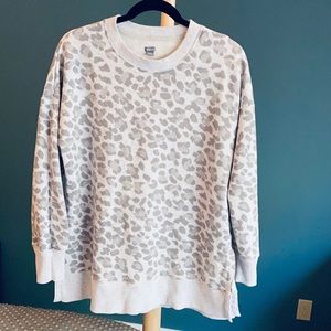 Aerie Oversized Leopard Sweatshirt